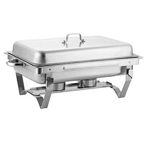 The stainless steel buffet stove is foldable